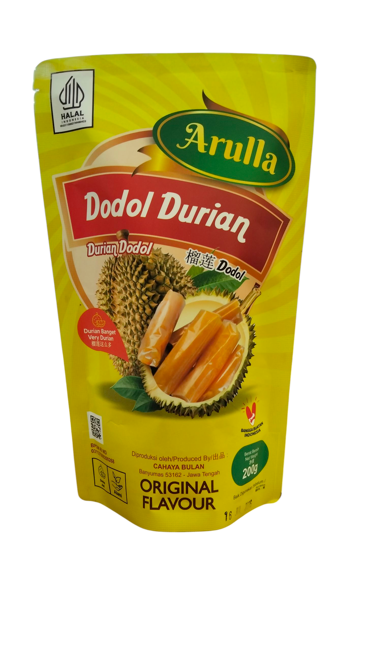 Arulla Dodol  Durian 200 Gram