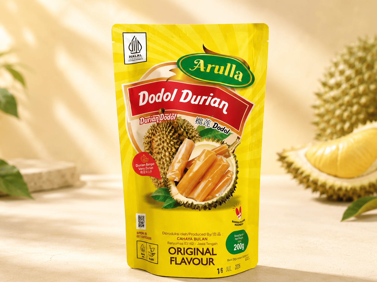 Arulla Dodol  Durian 200 Gram